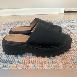 Dolce Vita Black Platform Mules